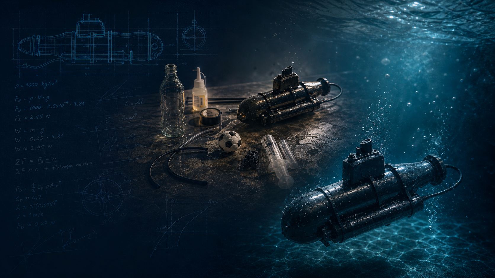 Projeto de engenharia SubLab, do desenho técnico ao submarino funcional